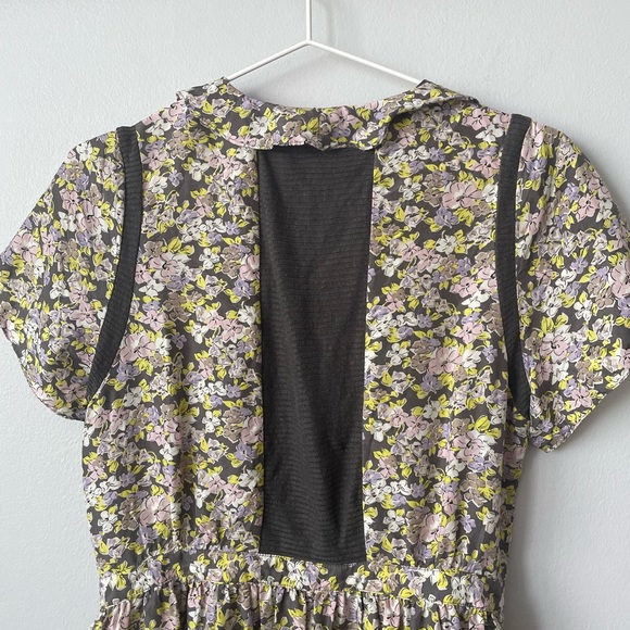 ARITZIA | WILFRED 100% SILK AND LINEN FLORAL BOHO DRESS SIZE 6 - Picture 11 of 14